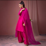 Fuchsia Pink 3-Piece Luxe Pret Set