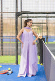 Lavender Embellished Flowing Dress