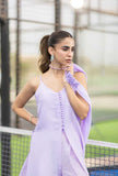 Lavender Embellished Flowing Dress