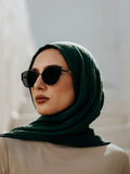 Marble Cotton Hijabs - Evergreen