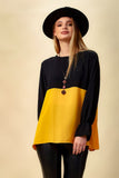 The Ochre & Onyx Color-Block Tunic