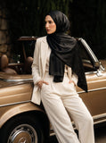 Solène Silk Hijab - Black