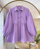 Tie-Front Peplum Top