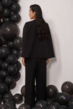 Noir Pearl Embellished 3-Piece Cape Ensemble