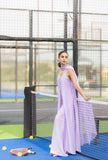 Lavender Embellished Flowing Dress