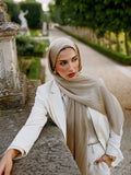 Solène Silk Hijab - Champagne