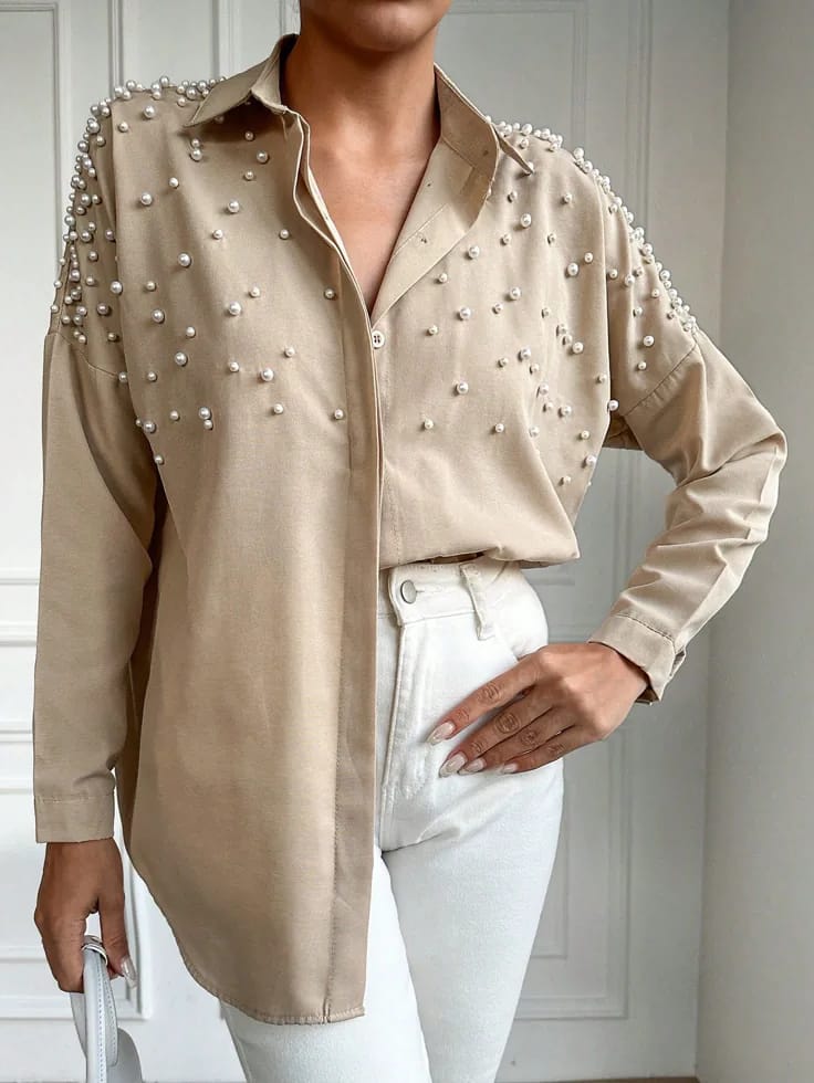 Pearl Luxe Statement Shirt