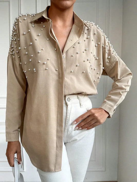 Pearl Luxe Statement Shirt