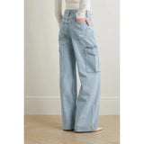FRAME Le Slouch High-Rise Cargo Straight-Leg Jeans