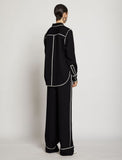 Minimalist Piping Button-Down & Trouser Set