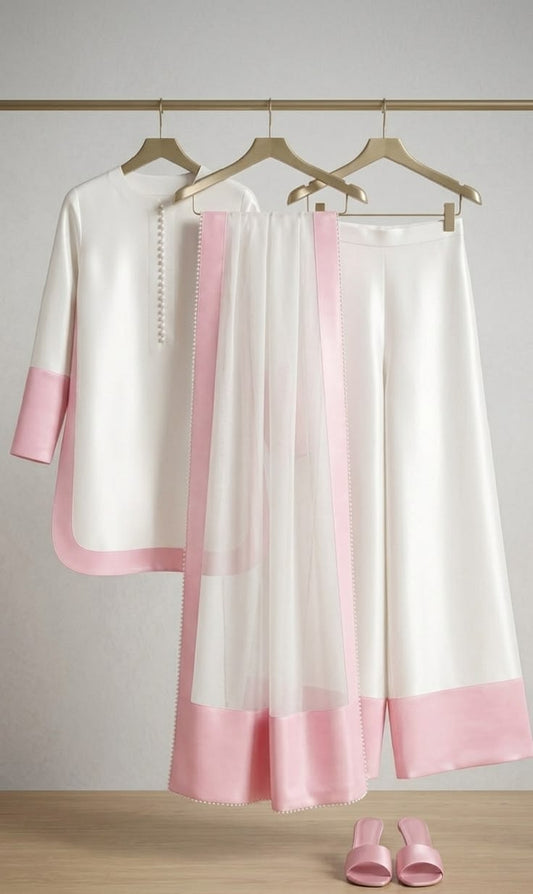 Chic Silk Colorblock Co-Ord Set