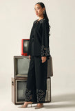 Black Embellished Cutout Tunic & Trouser Set