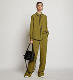 Minimalist Piping Button-Down & Trouser Set